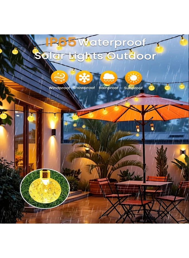 Solar Garden Lights Outdoor 20 LEDS White 16 4FT 8 Functions IP65 Waterproof - Image 2